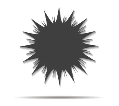 Sun double shadow icon vector Illustrazione stock