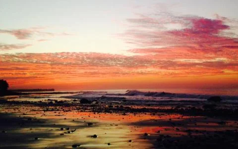Sun down in Central America Stock Photos