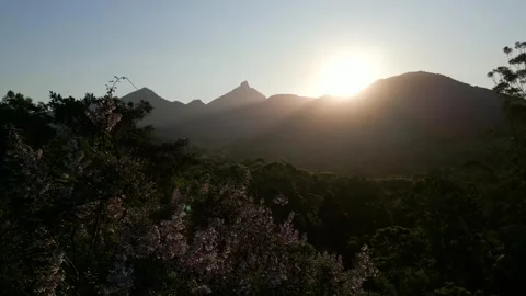 Sun Down over the Mountains 스톡 동영상 254038362