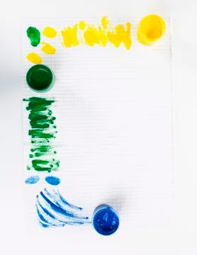 The sun is drawn in a notebook Stock Photos