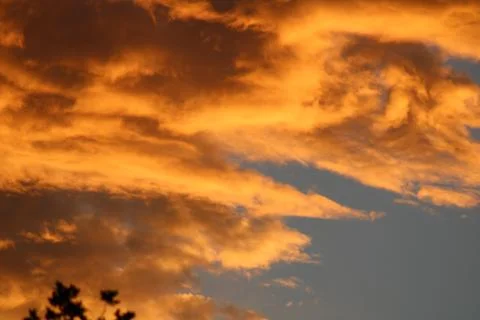 Sun drenched clouds. Stock Photos