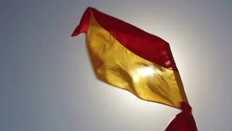 Sun drenched flags with move and flares Stock Footage 72910998