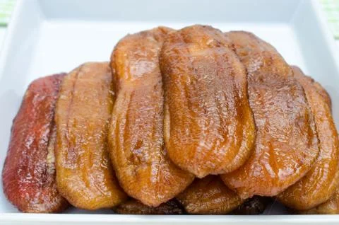Sun-dried banana Stock Photos