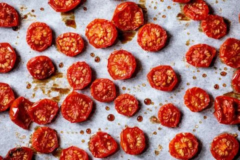 Sun-dried cherry tomatoes Stock Photos