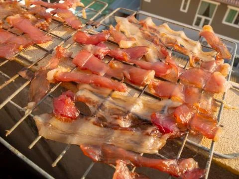 Sun dried pork Stock Photos