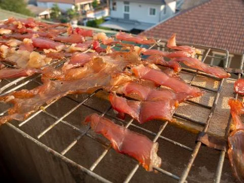 Sun dried pork Stock Photos