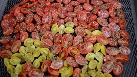 Sun-dried tomatoes cooking process Stock Footage 218754928