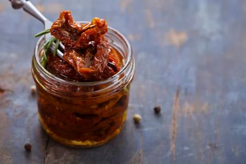 Sun-dried tomatoes Stock Photos