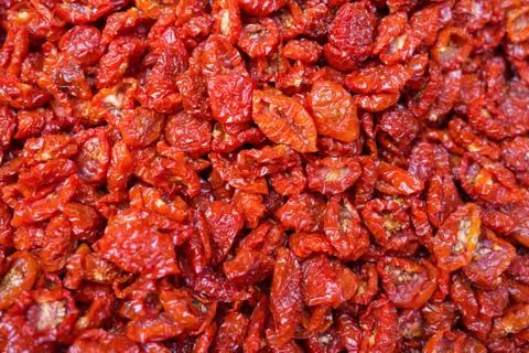 Sun dried tomatoes. Stock Photos