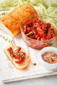 Sun dried tomatoes Stock Photos