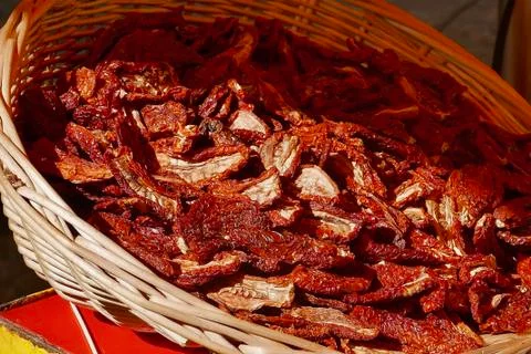 Sun dried tomatoes Stock Photos
