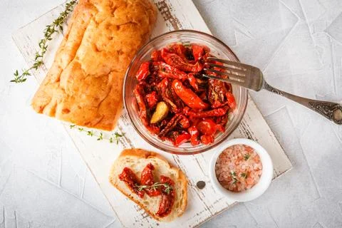 Sun dried tomatoes Stock Photos