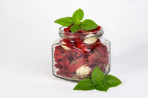 Sun dried tomatoes. Stock Photos