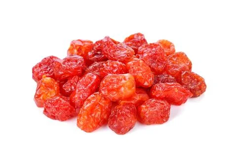Sun-dried tomatoes on white background Stock Photos