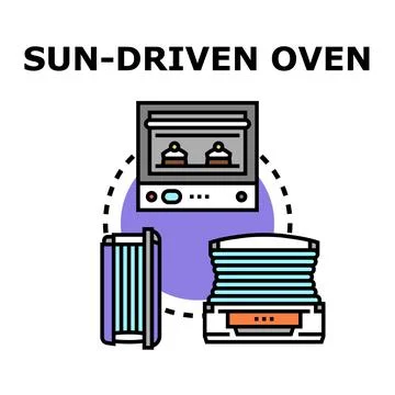 Sun driven oven concept vector illustration Stock Illustration
