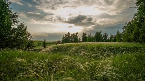 Sun drops behind beautiful cloudscape, time lapse day to night Stock Footage 108980790