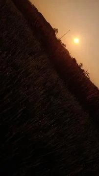 The Sun in a Dutch Angle Portrait Stock Photos