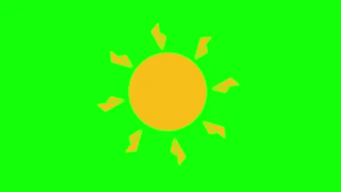 Sun Dynamic with Flag - Chroma Key Green Screen Footage Stock Footage 341328694