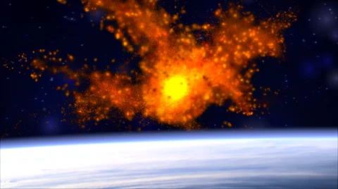 Sun. Earth. Solar activity. Solar wind Stock Footage 45469215
