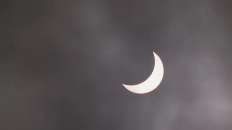 Sun eclipse 20 march 2015 in the Netherlands Stock Footage 48239369