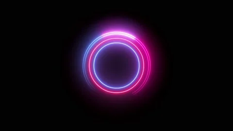 Sun Eclipse with Pink and blue Fire on Dark Background. Stock Footage 208894213