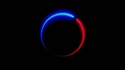 Sun Eclipse with Pink and blue Fire on Dark Background, illustration. Illustrazione stock