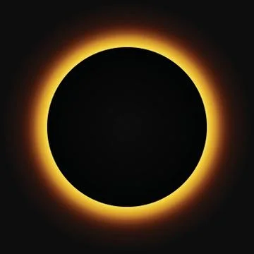 Sun eclipse vector illustration. Sun total eclipse Stock Illustration
