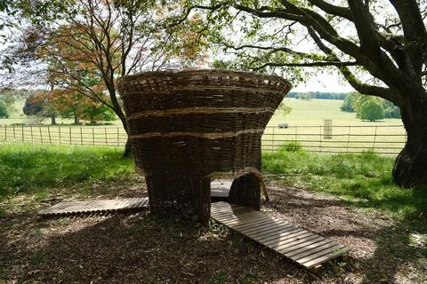 Sun Egg No.7 interactive sculpture Foto stock