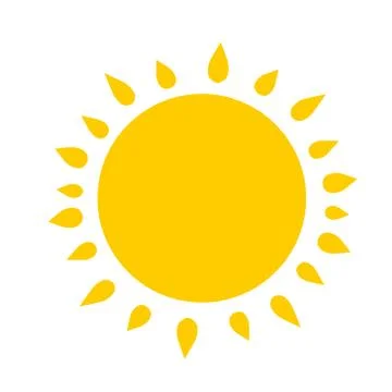 Sun - Element of summer and nature. Yellow warm object. Stock Illustration
