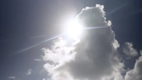 Sun Emerges Behind Heavenly Clouds At Bondi Beach In Sydney, Australia Stock Footage 158895338