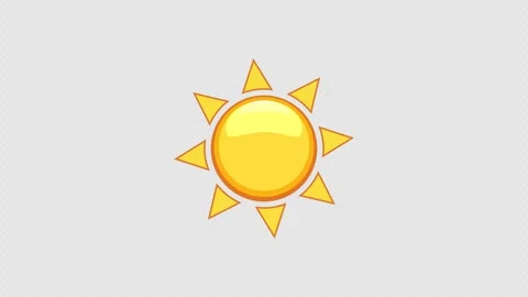 Sun Emoji Animated on a Transparent Background. 库存影片 280179012