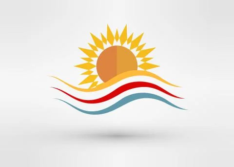 Sun Energy Logo Template Illustrazione stock