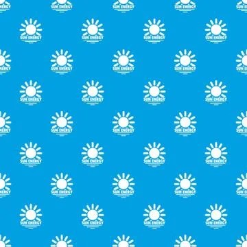 Sun energy pattern seamless blue Illustrazione stock