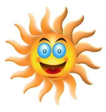 Sun face and smiley vector design Stock Illustration