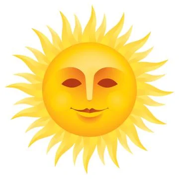 Sun face 스톡 일러스트