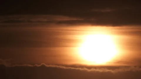 Sun Falls Through Clouds Sunset Time Lapse Video stock 122382871