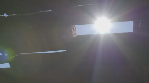 Sun Filtering Through the Broken Roof of a Dusty Ghost Town Cabin Stock Footage 144735451