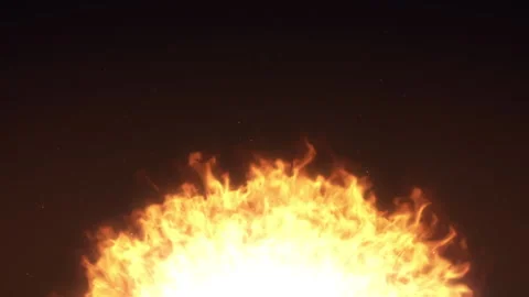 Sun Fire Background on Black 스톡 동영상 144158006