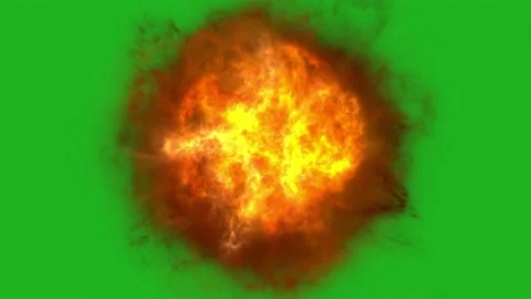Sun fire green screen motion graphics Stock Footage 156893410