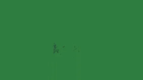 Sun fire smoke coming out of it an image tree on isolated on green screen Видео 336954180