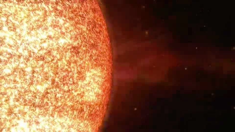 Sun on Fire in space Stock Footage 138971557