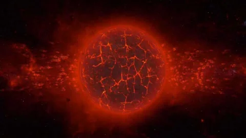 Sun on Fire in space Stock Footage 138971565