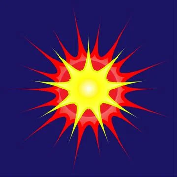 Sun With Flames Stock Illustration