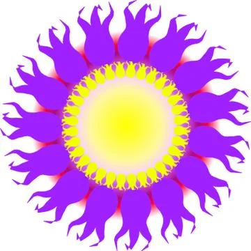 Sun With Flames Stock Illustration