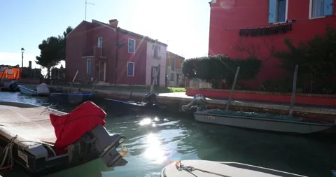 Sun Flare in Burano Stock-Footage 303100145