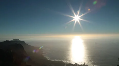 SUN FLARE CAPE TOWN Stock Footage 37563229