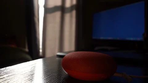 Sun Flare on Google Home Mini Stock Footage 102528844