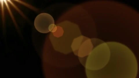 Sun flare isolated reflection sun on black background, Blend layer Screen, Add Stock Footage 148141404