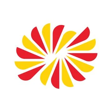 Sun Flare Logo Abstract Radiant Burst Icon Minimal Modern Design Stock Illustration