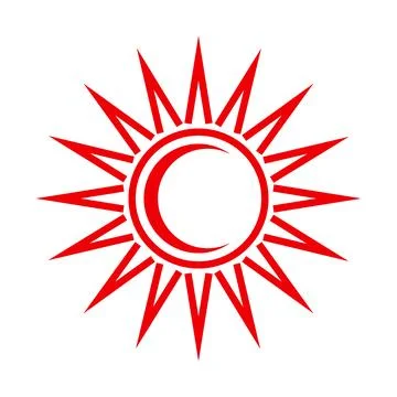 Sun Flare Logo Abstract Radiant Burst Icon Minimal Modern Design Stock Illustration